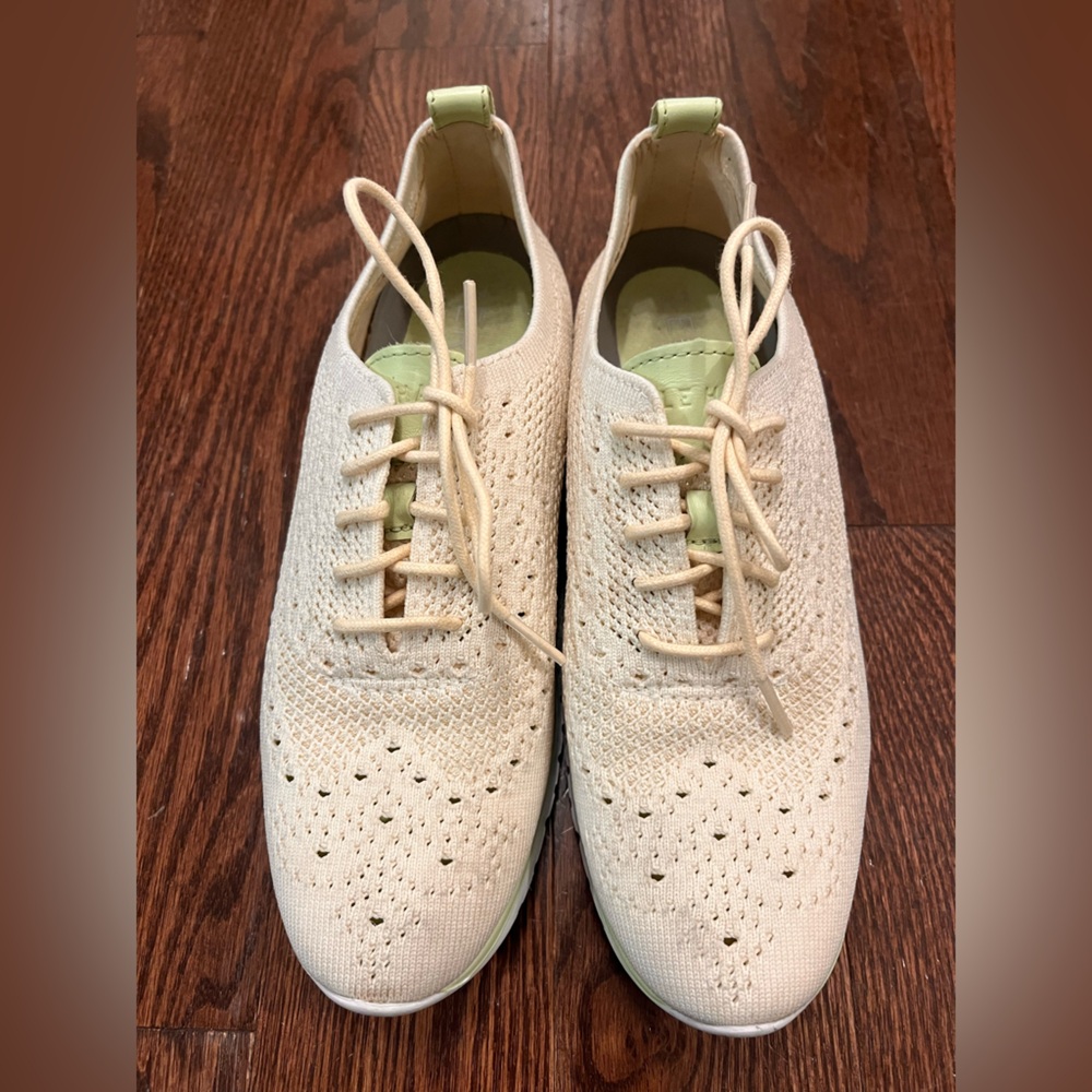 Cole Haan ZeroGround Cream Suede Shoes Size 7.5B